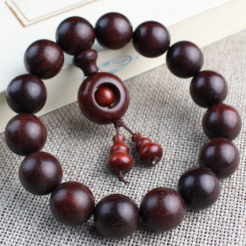 Women's & Men's Red Sandalwood Zambia Rosewood Beads Crafts Like Bracelet