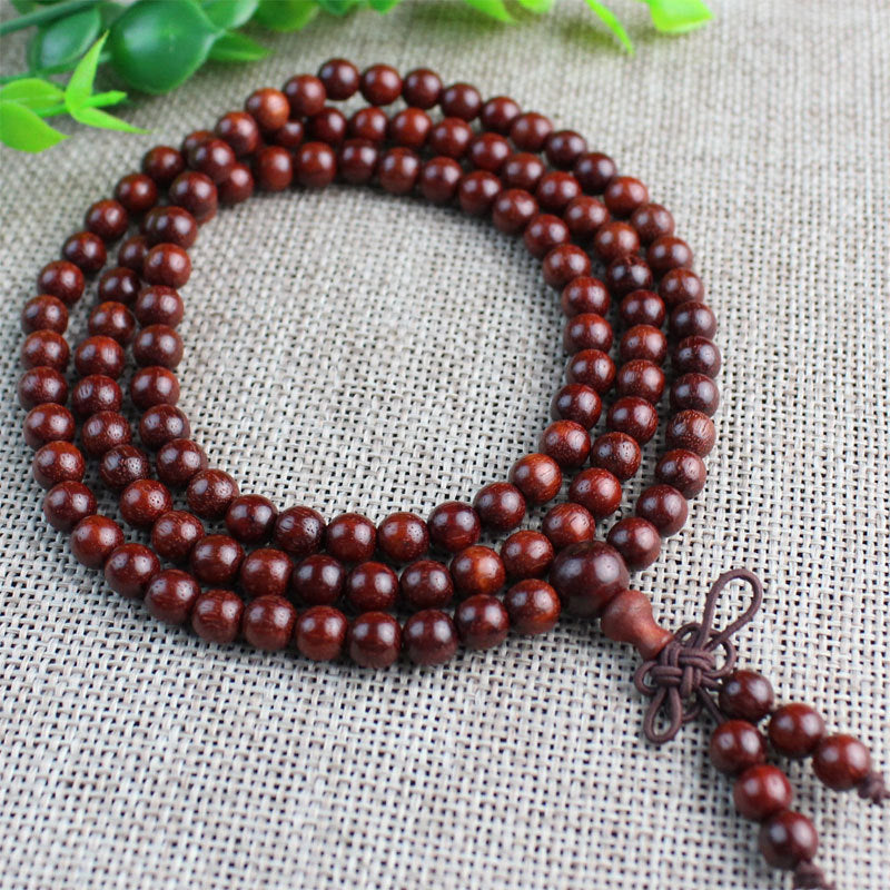 Women's & Men's Red Sandalwood Zambia Rosewood Beads Crafts Like Bracelet