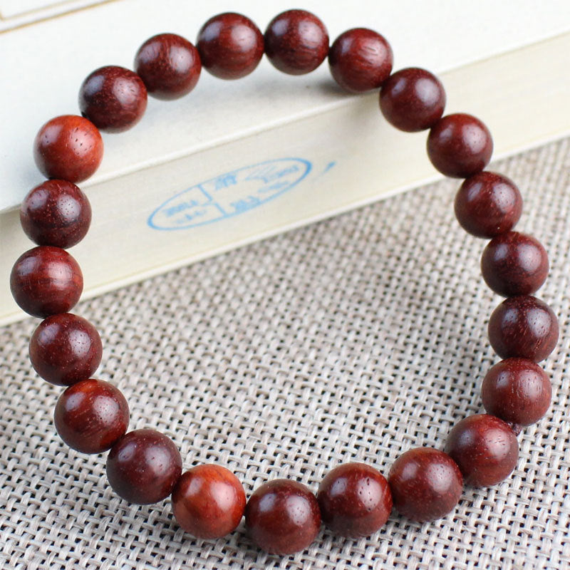 Women's & Men's Red Sandalwood Zambia Rosewood Beads Crafts Like Bracelet