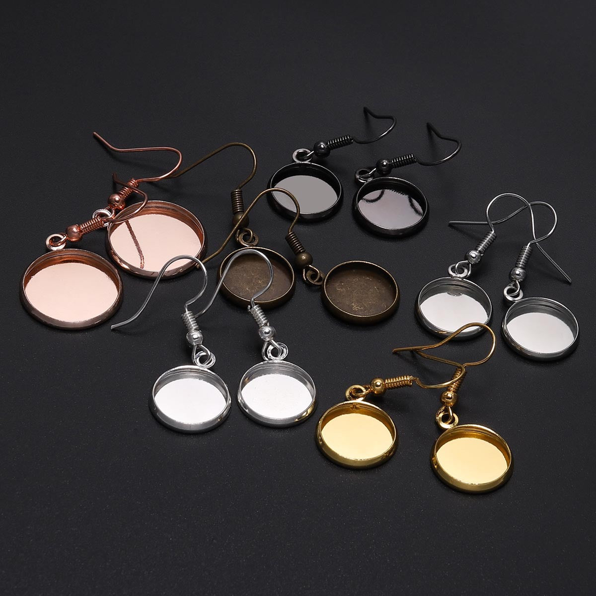 Classy Eardrop Frame Hook Metal Plated Jewelry Accessories