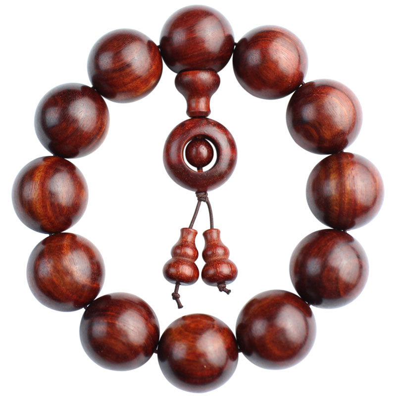 Women's & Men's Red Sandalwood Zambia Rosewood Beads Crafts Like Bracelet