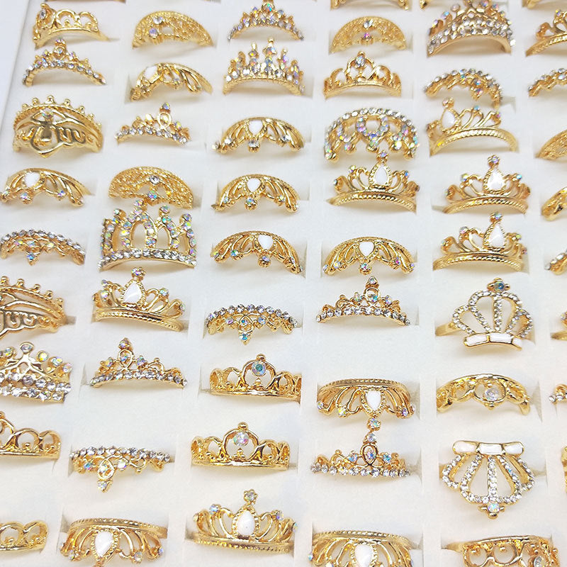 Multi Crown Mixed Alloy Stall Yuan Rings