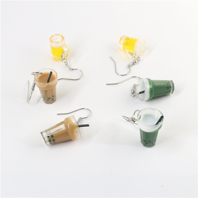 Women's Tea For Trendy Small Personalized Eardrops Ear Stud Earrings