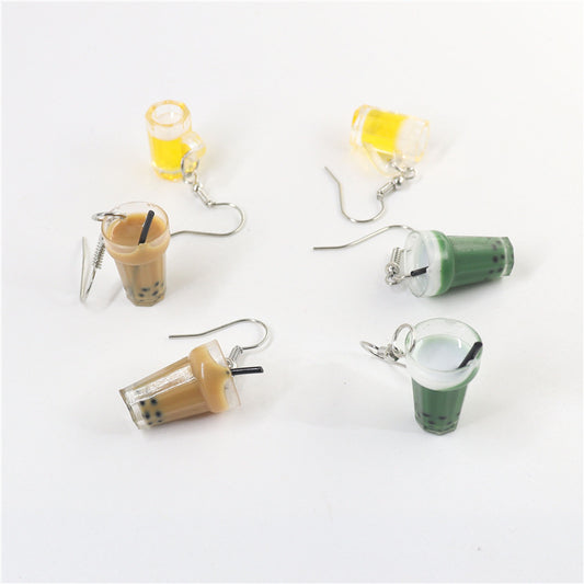 Women's Tea For Trendy Small Personalized Eardrops Ear Stud Earrings