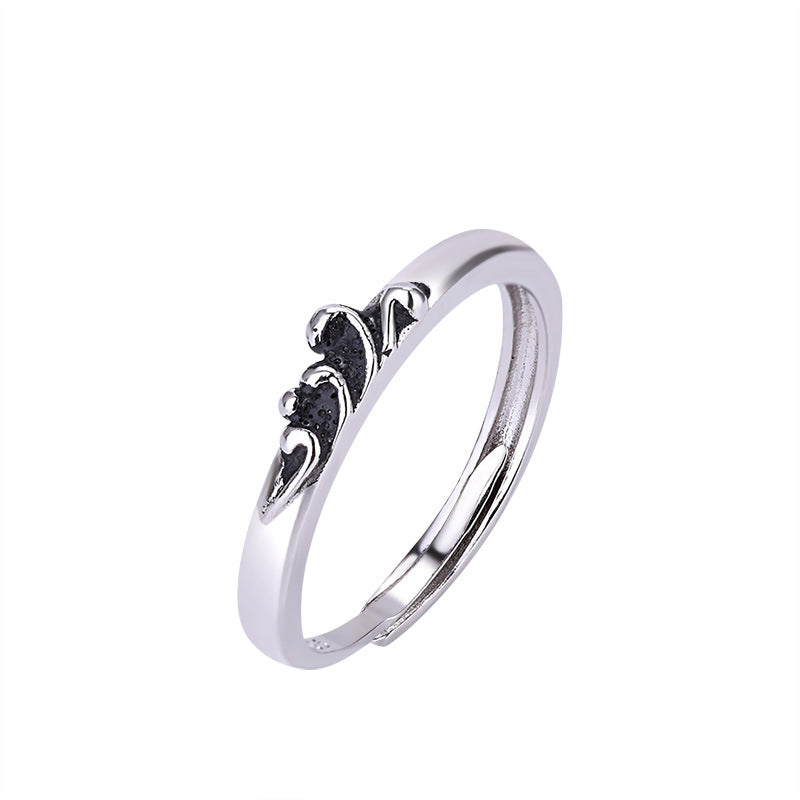 Women's & Men's Couples Openings Couple Simple Personality Niche Rings