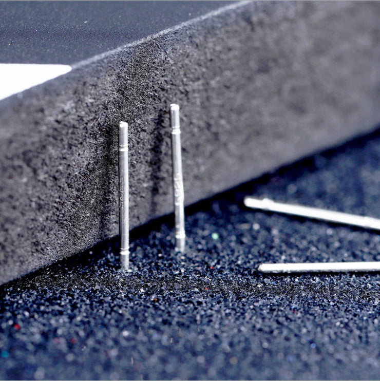 Pure Sier Ear Pin Head Bar Flat Soft Stud Earrings