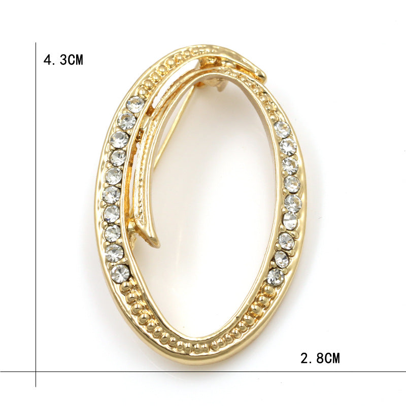 Fashion English Letter Brooch Diamond Alloy Corsage Brooches