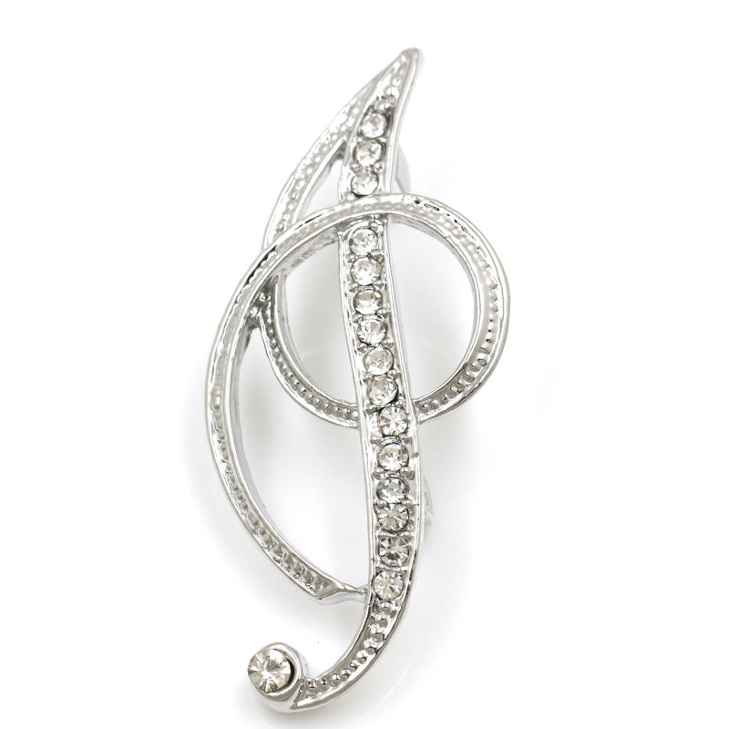 Fashion English Letter Brooch Diamond Alloy Corsage Brooches