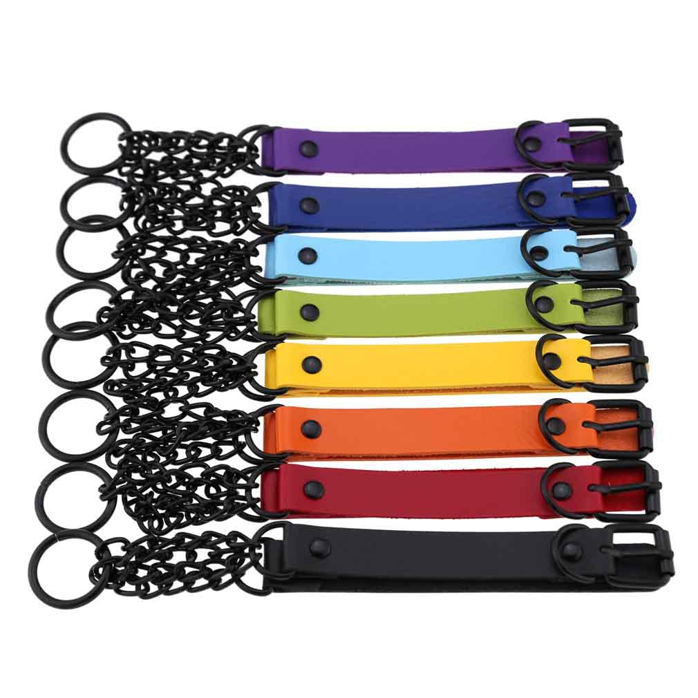 Punk Leather Neckband Street Shot Black Chain Neck Rings