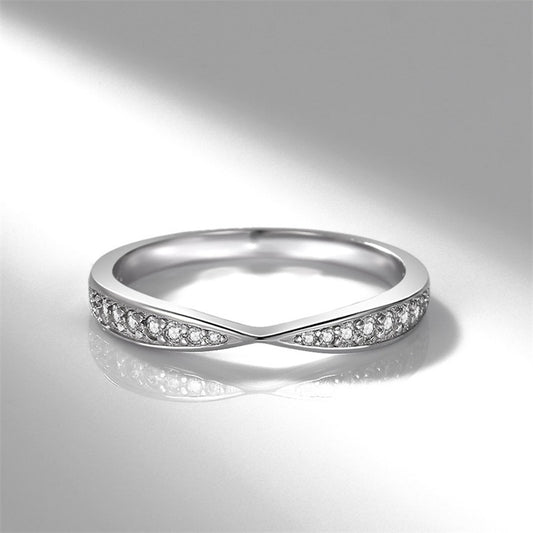 Women's Tie Arm Small White Gold Plated Craft Live Rings