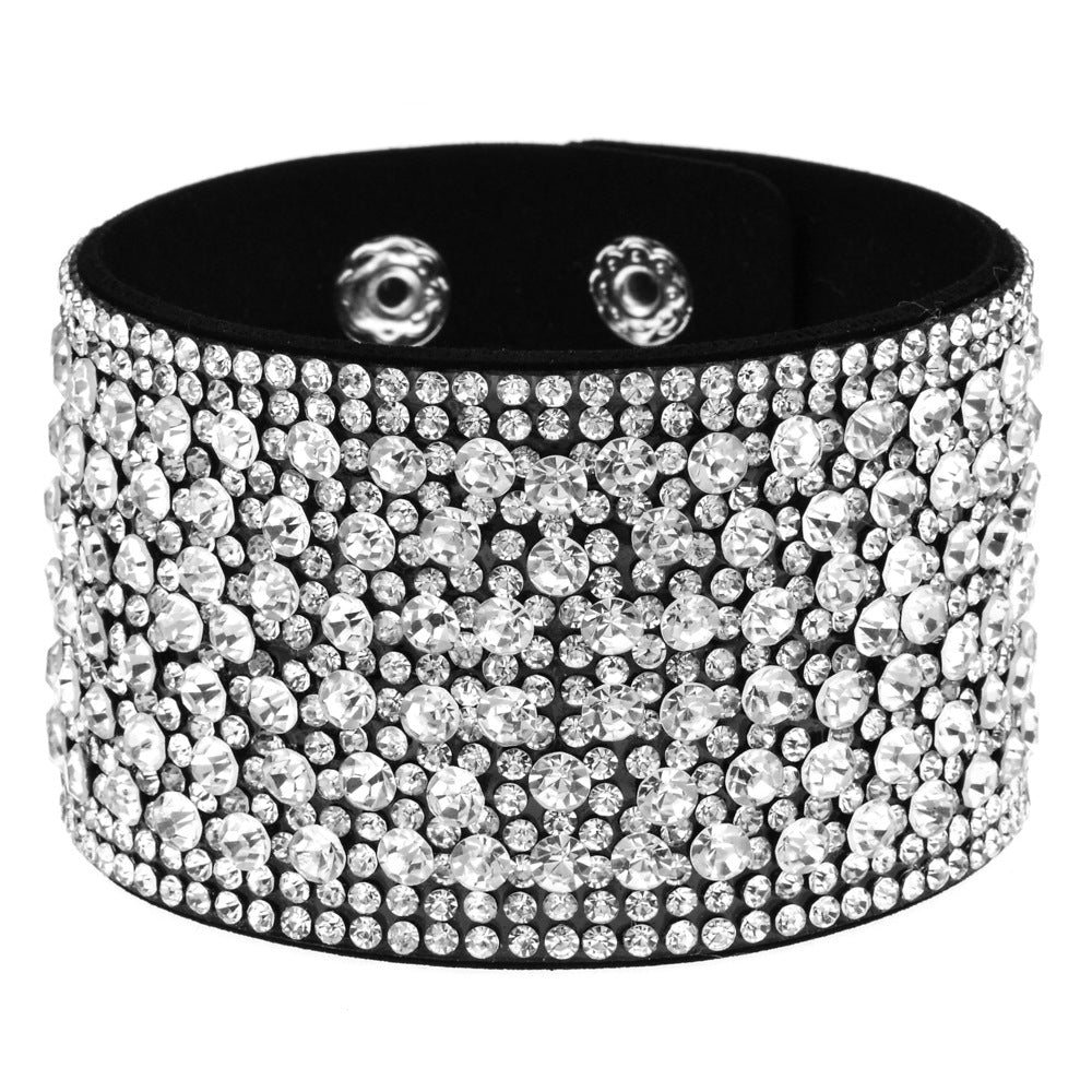 Casual Women's Fashion Flannel Buckle Wide Bracelets