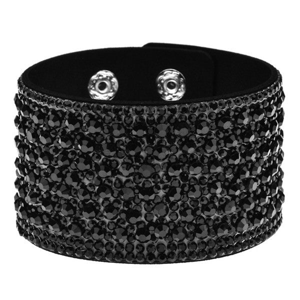 Casual Women's Fashion Flannel Buckle Wide Bracelets