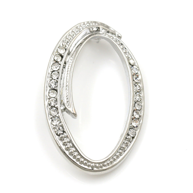 Fashion English Letter Brooch Diamond Alloy Corsage Brooches