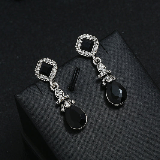 Ornament Retro Diamonds Water Drop Simple Geometric Earrings