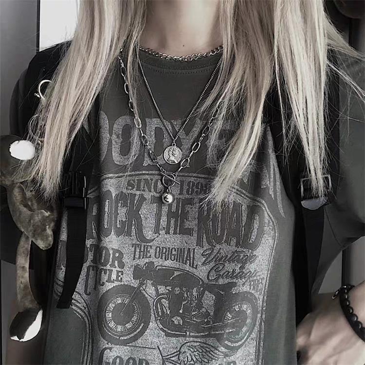 Style Hip Hop Fashion Metal Coin Beads Necklace