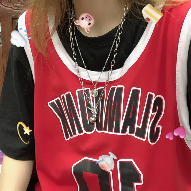 Style Hip Hop Fashion Metal Coin Beads Necklace