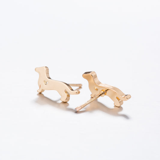 Women's Simple Cute Animal Ornament Short-legged Dog Earrings