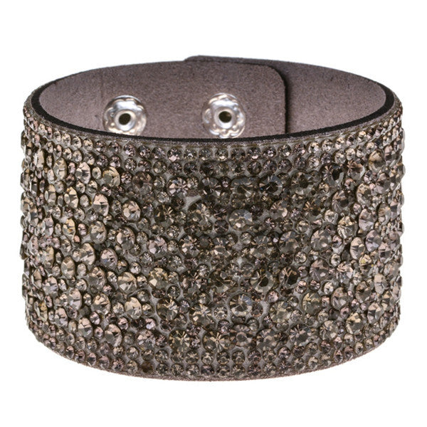 Casual Women's Fashion Flannel Buckle Wide Bracelets