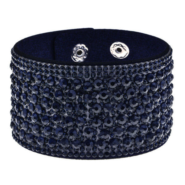 Casual Women's Fashion Flannel Buckle Wide Bracelets