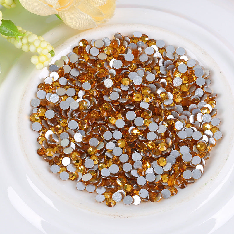 Crystal Glass Stone Rhinestone Round Manicure Jewelry Accessories