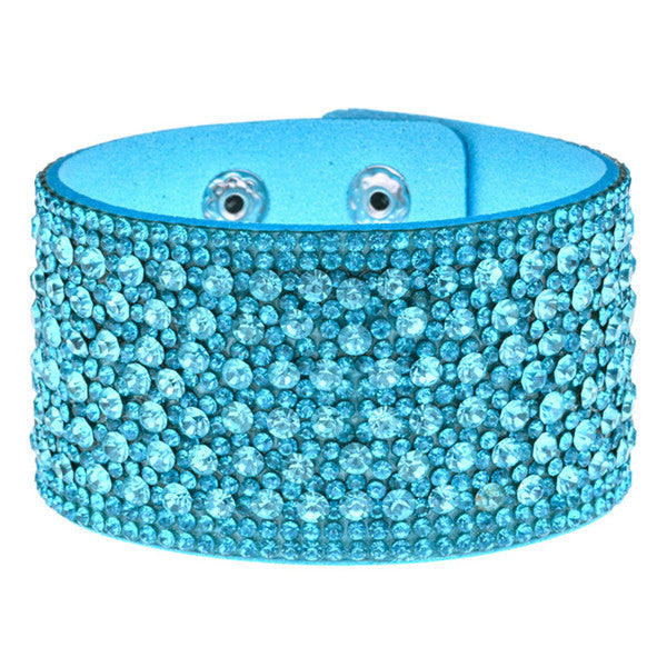 Casual Women's Fashion Flannel Buckle Wide Bracelets