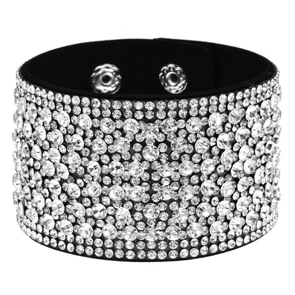 Casual Women's Fashion Flannel Buckle Wide Bracelets