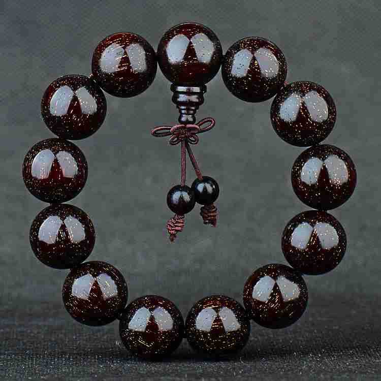 Gold Star Red Sandalwood Comparable To Indian Pterocarpus Bracelet