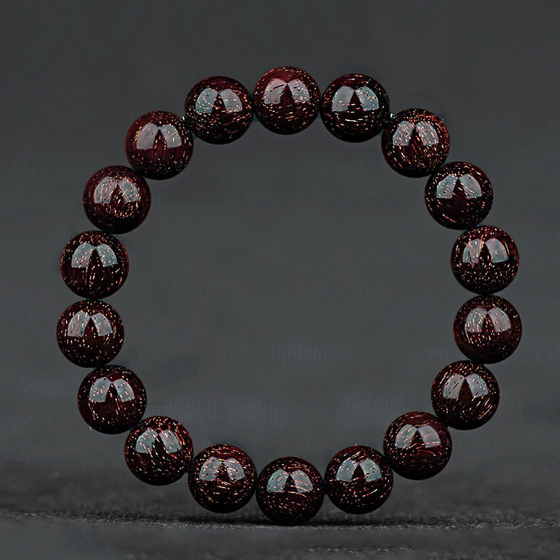 Gold Star Red Sandalwood Comparable To Indian Pterocarpus Bracelet