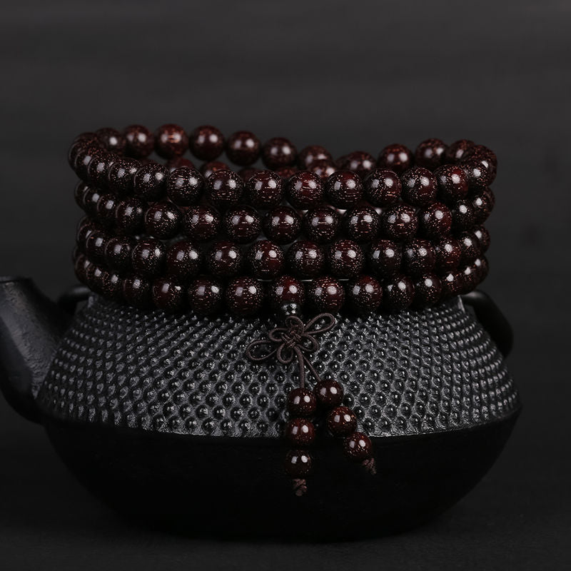 Gold Star Red Sandalwood Comparable To Indian Pterocarpus Bracelet