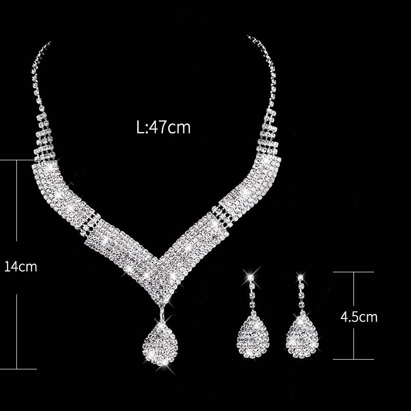Fashion Bride Wedding Female Rhinestone Chain Earrings