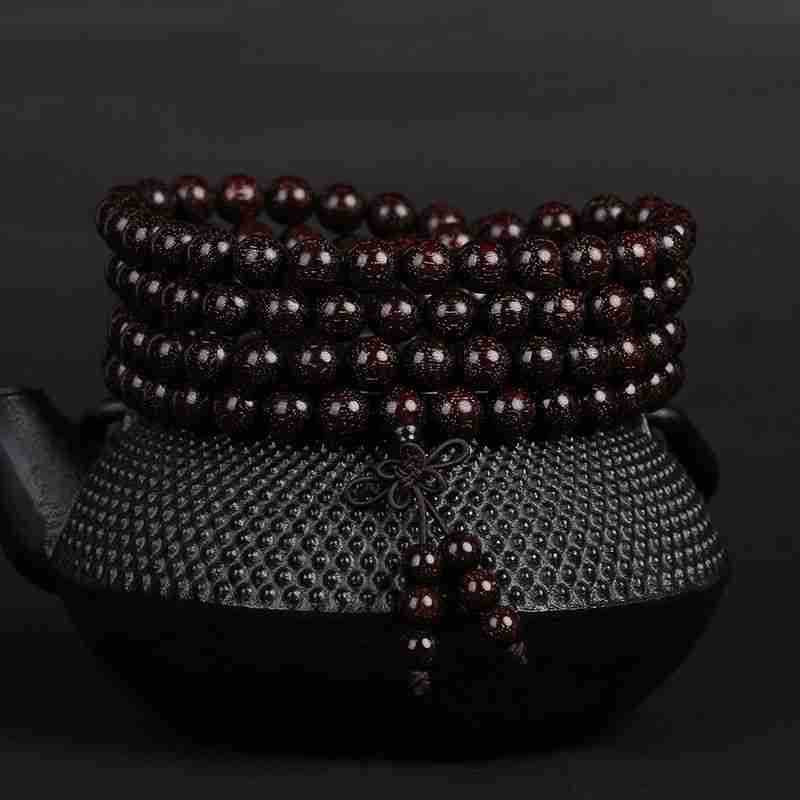 Gold Star Red Sandalwood Comparable To Indian Pterocarpus Bracelet