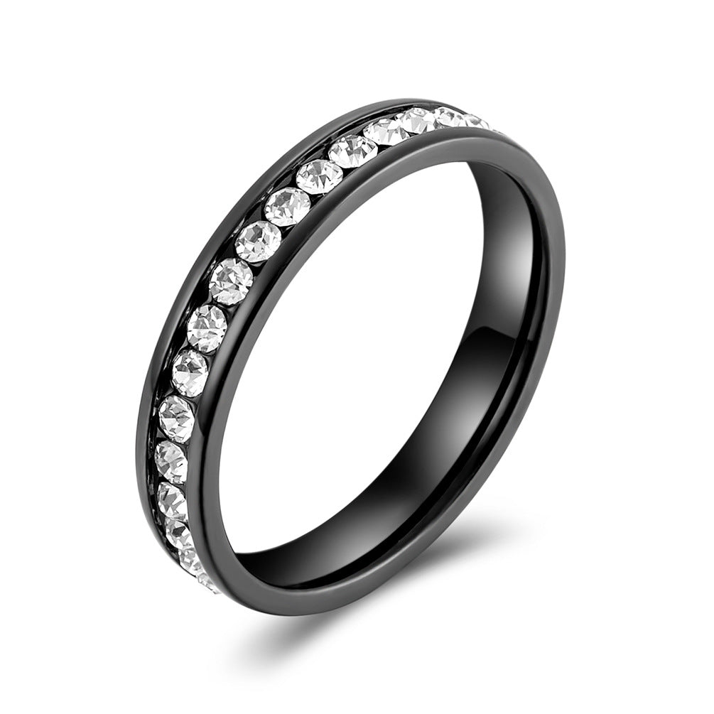 Women's Simple Fashion Diamond Gold-plated Light Luxury High-grade Ring