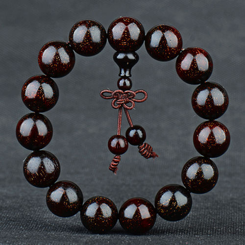 Gold Star Red Sandalwood Comparable To Indian Pterocarpus Bracelet