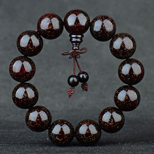 Gold Star Red Sandalwood Comparable To Indian Pterocarpus Bracelet