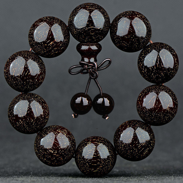 Gold Star Red Sandalwood Comparable To Indian Pterocarpus Bracelet