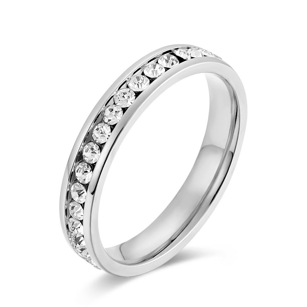 Women's Simple Fashion Diamond Gold-plated Light Luxury High-grade Ring