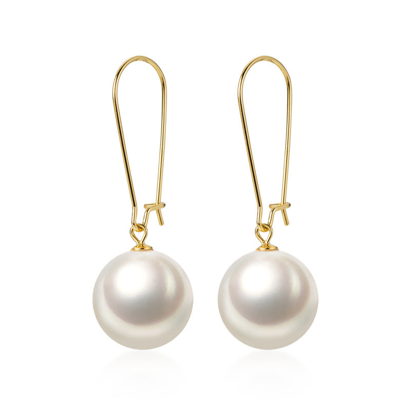 Women's Lodge Sier Korean Style Sweet Shell Pearls Synthetic Earrings