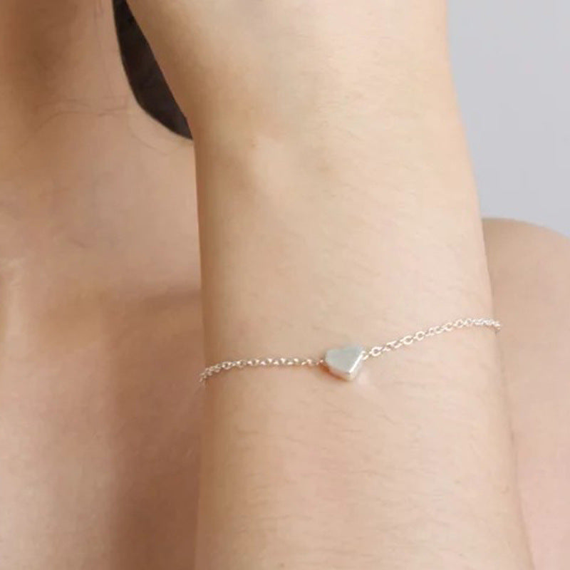 Women's Fashionable Peach Heart Gold-plated Alloy Heart-shaped Bracelet