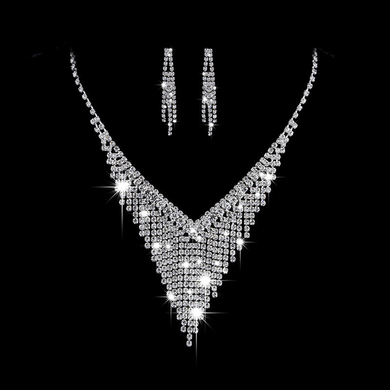 Classic Stylish Bridal Three-piece Fashion Tassel Necklaces