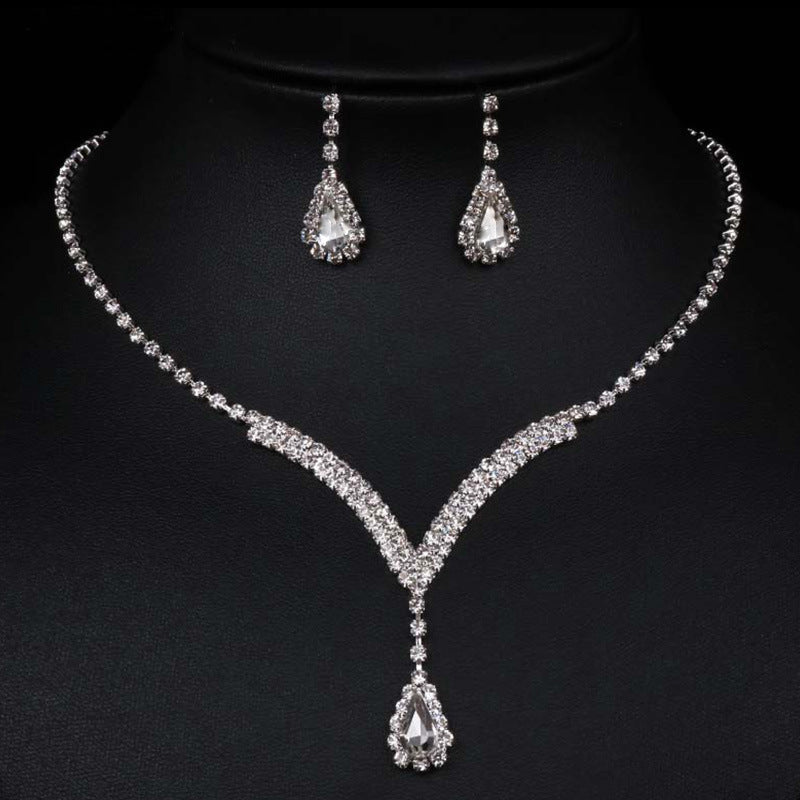 Bride Fashion Water Drop Suit Female Necklaces