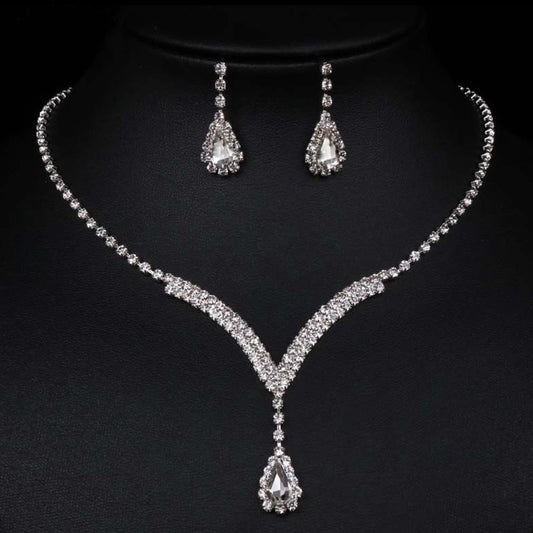 Bride Fashion Water Drop Suit Female Necklaces