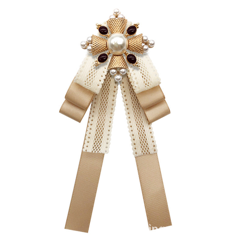 Baroque Palace Style Retro Cloth Brooch Bow Tie Brooches