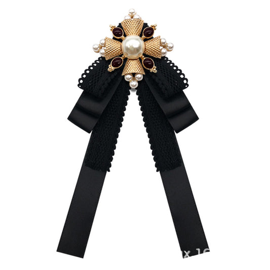 Baroque Palace Style Retro Cloth Brooch Bow Tie Brooches
