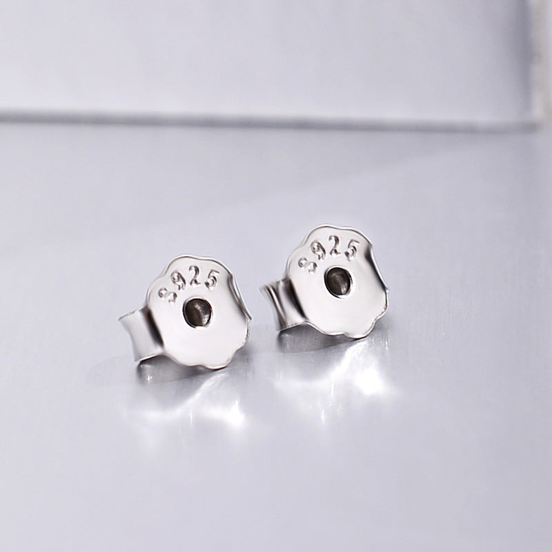 Plum Blossom Earplug Platinum Rose Golden Earrings