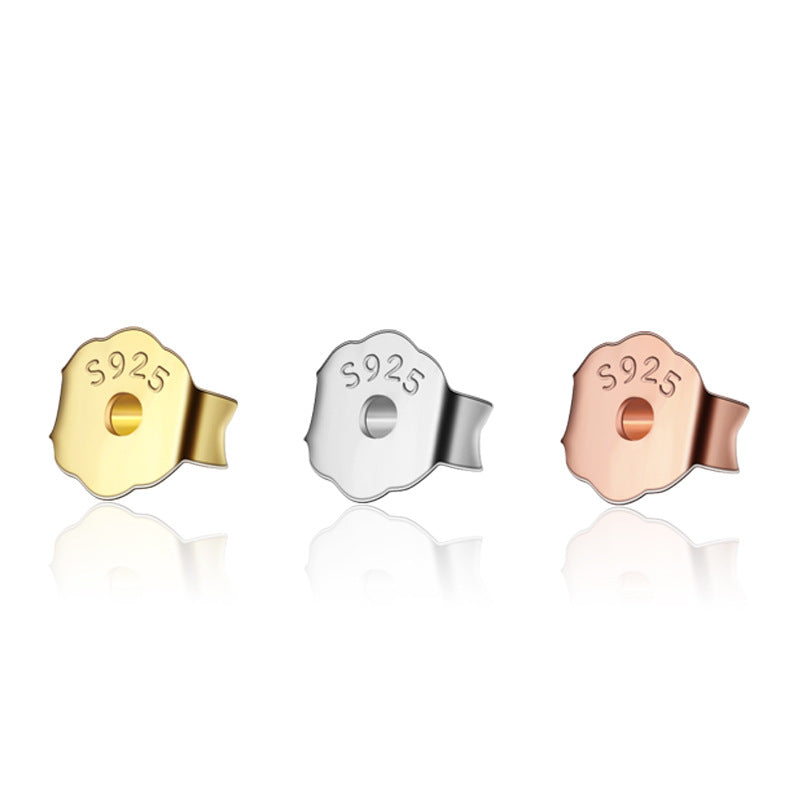 Plum Blossom Earplug Platinum Rose Golden Earrings