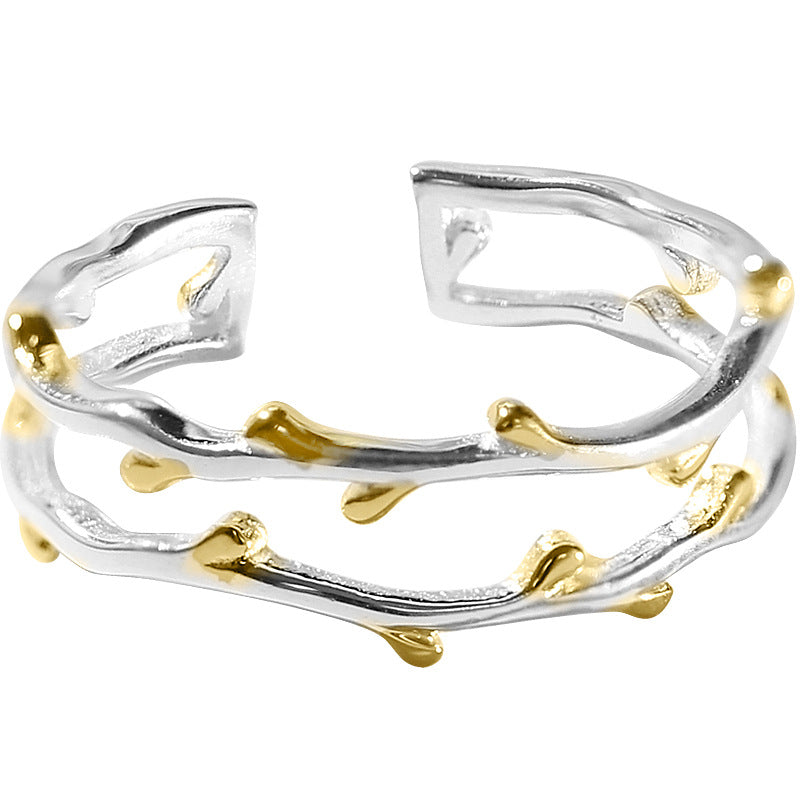 Women's Opening Fresh Temperament Branch Buds Index Ring