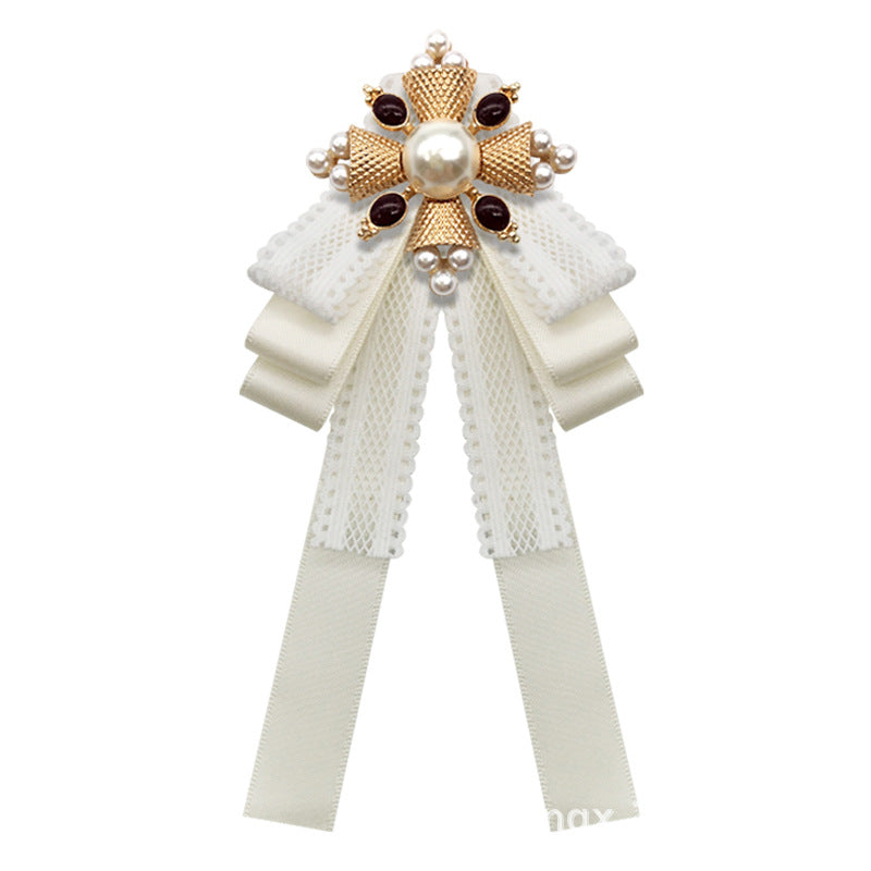Baroque Palace Style Retro Cloth Brooch Bow Tie Brooches