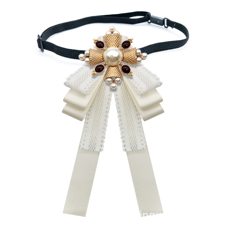 Baroque Palace Style Retro Cloth Brooch Bow Tie Brooches