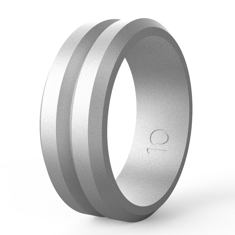 Women's & Men's V-shaped Groove Bevel Silica Gel Outdoor Rings