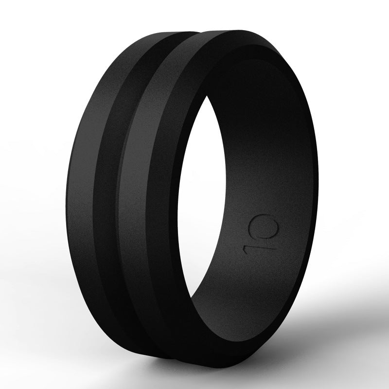 Women's & Men's V-shaped Groove Bevel Silica Gel Outdoor Rings